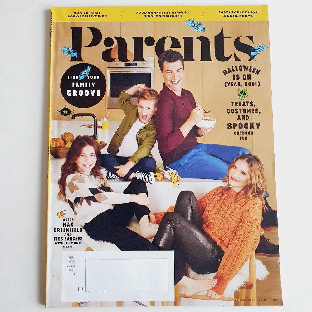 Parents Magazine October, 2021 - Max Greenfield & Tess Sanchez - Halloween Is On